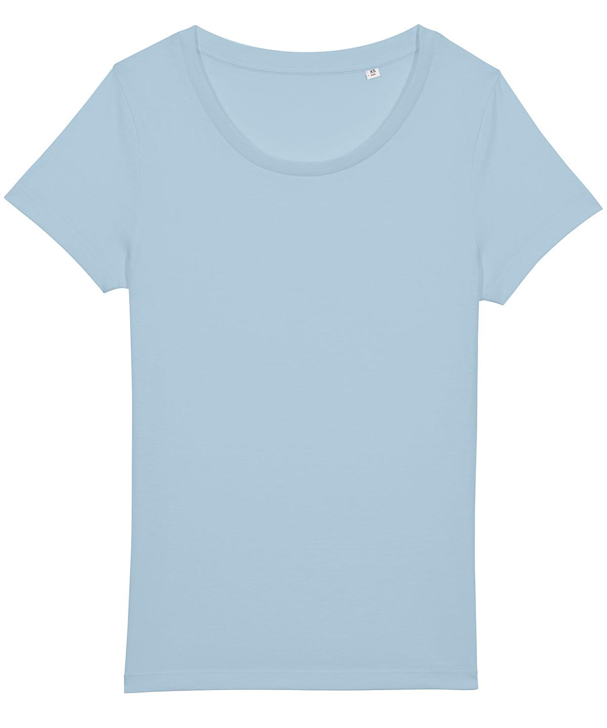 Sky Blue - Women's Stella Jazzer the essential t-shirt (STTW039) T-Shirts Stanley/Stella Exclusives, New Colours For 2022, Organic & Conscious, Plus Sizes, Raladeal - Recently Added, Raladeal - Stanley Stella, Rebrandable, Stanley/ Stella, T-Shirts & Vests Schoolwear Centres