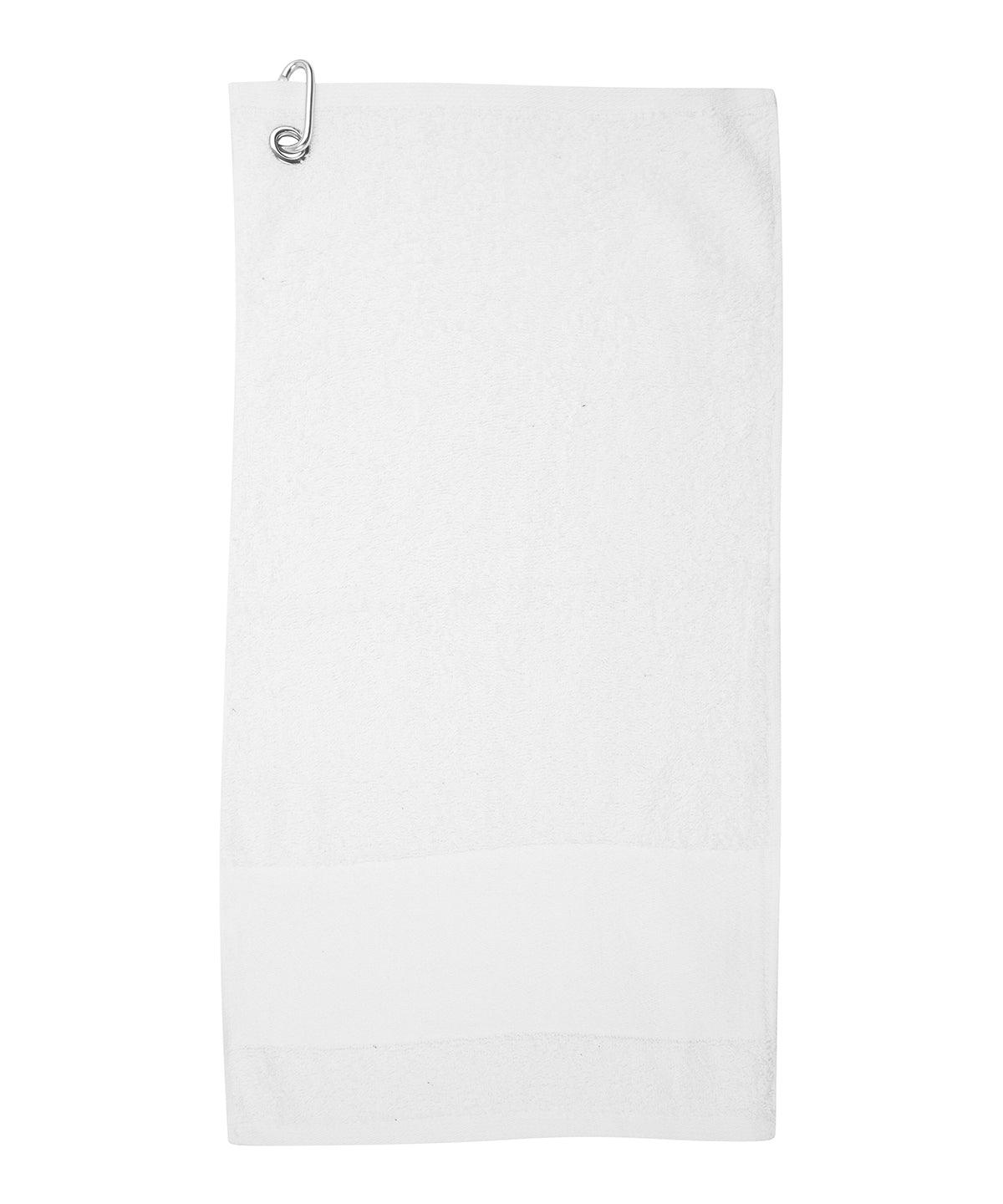 White - Printable border golf towel Towels Towel City Homewares & Towelling, Rebrandable Schoolwear Centres