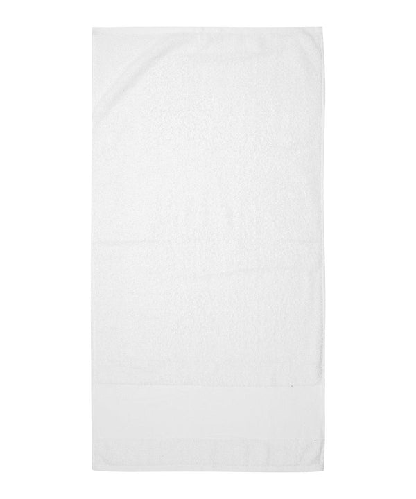 White - Printable border hand towel Towels Towel City Homewares & Towelling, Rebrandable Schoolwear Centres