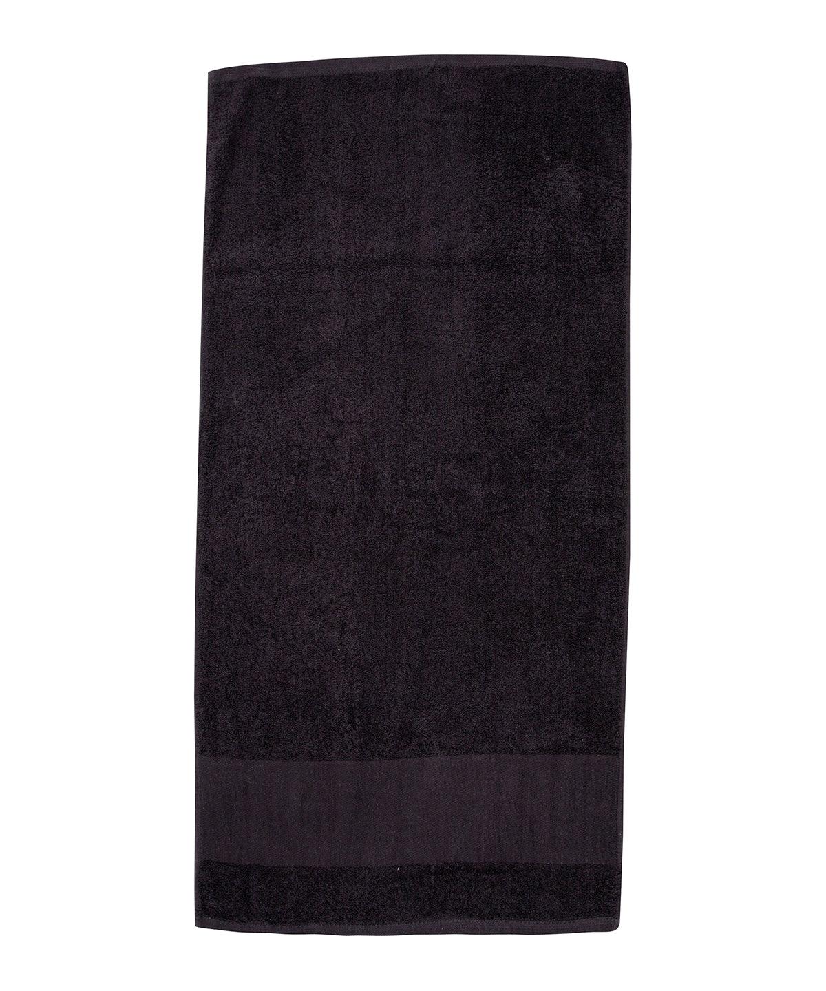 Black - Printable border bath towel Towels Towel City Homewares & Towelling, Rebrandable Schoolwear Centres