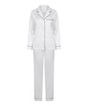 White - Women's satin long pyjamas Pyjamas Towel City Gifting, Lounge & Underwear, Lounge Sets, Must Haves, Plus Sizes Schoolwear Centres