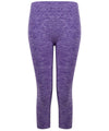 Purple Marl - Women's seamless cropped leggings Leggings Tombo Activewear & Performance, Cropped, Leggings, Plus Sizes, Raladeal - Recently Added, Rebrandable, Sports & Leisure, Trousers & Shorts Schoolwear Centres