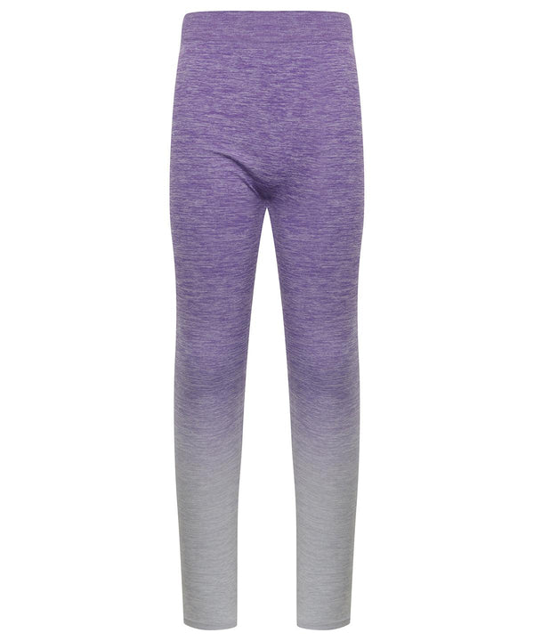 Purple/Light Grey Marl - Kids seamless fade-out leggings Leggings Tombo Activewear & Performance, Junior, Leggings, Rebrandable, Sports & Leisure, Trousers & Shorts Schoolwear Centres
