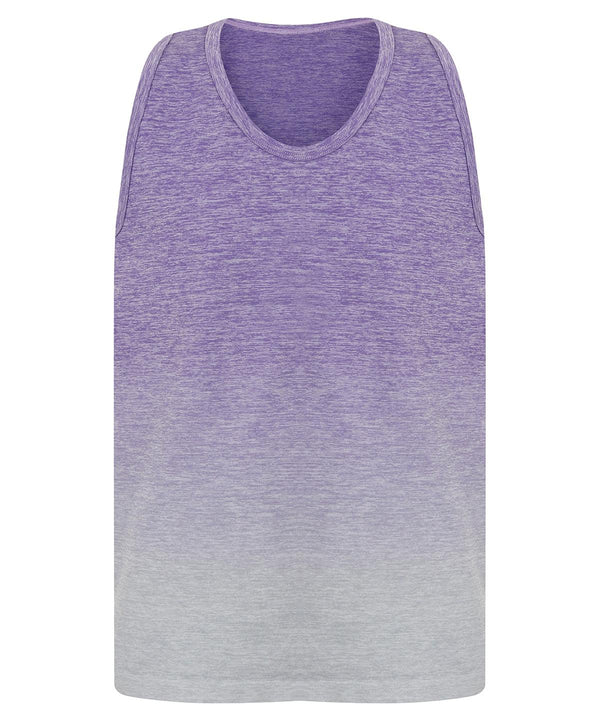 Purple/Light Grey Marl - Kids seamless fade-out vest Vests Tombo Junior, Rebrandable, Sports & Leisure, T-Shirts & Vests Schoolwear Centres