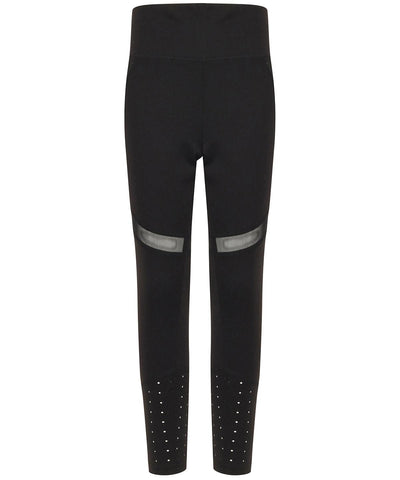 Black - Kids panelled leggings Leggings Tombo Activewear & Performance, Leggings, Plus Sizes, Rebrandable, Sports & Leisure, Trousers & Shorts Schoolwear Centres