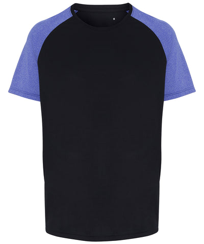 French Navy/Blue Melange - TriDri® contrast sleeve performance t-shirt T-Shirts TriDri® Activewear & Performance, Exclusives, Plus Sizes, Rebrandable, Sports & Leisure, T-Shirts & Vests, UPF Protection Schoolwear Centres