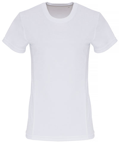 White - Women's TriDri® embossed panel t-shirt T-Shirts TriDri® Activewear & Performance, Exclusives, Rebrandable, Sports & Leisure, T-Shirts & Vests, UPF Protection Schoolwear Centres
