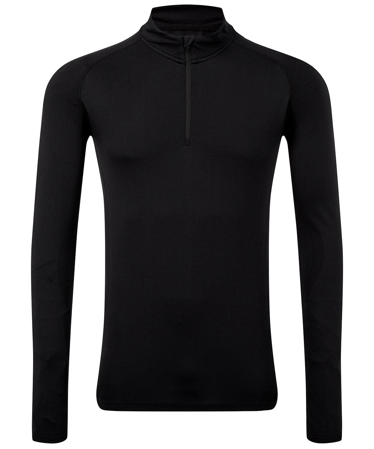 Full Black - TriDri® Seamless '3D fit' multi-sport performance zip top Sports Overtops TriDri® Activewear & Performance, Exclusives, Outdoor Sports, Sports & Leisure Schoolwear Centres