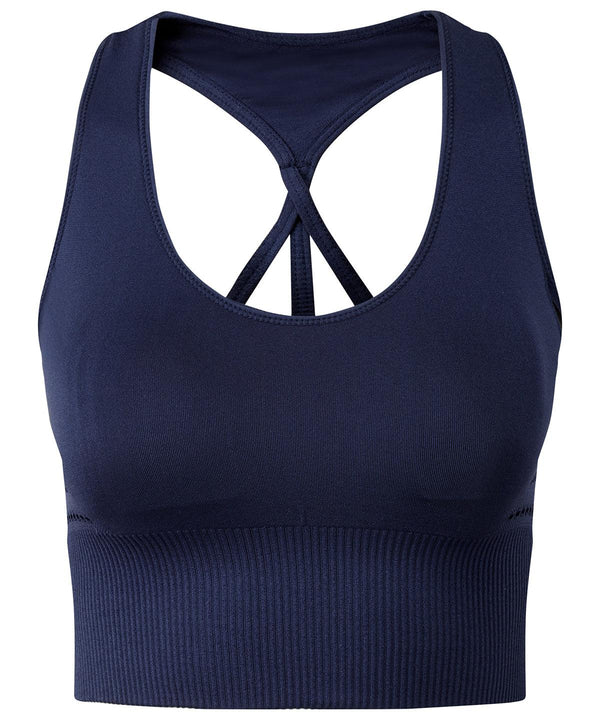 Navy - TriDri® seamless '3D fit' multi-sport reveal sports bra Bras TriDri® Athleisurewear, Back to Fitness, Co-ords, Exclusives, Lounge & Underwear, Must Haves, On-Trend Activewear, Rebrandable Schoolwear Centres