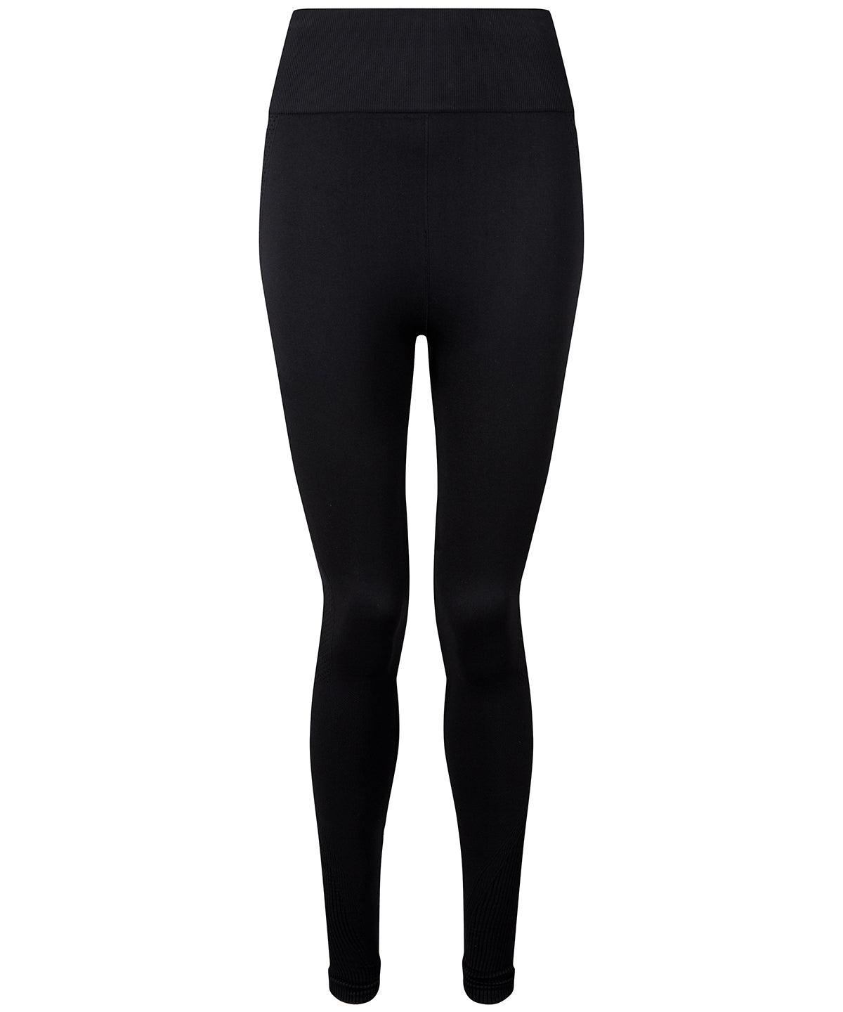 Black - Women's TriDri® seamless '3D fit' multi-sport sculpt solid colour leggings Leggings TriDri® Activewear & Performance, Co-ords, Exclusives, Leggings, Must Haves, On-Trend Activewear, Plus Sizes, Rebrandable, Sports & Leisure, Trousers & Shorts Schoolwear Centres