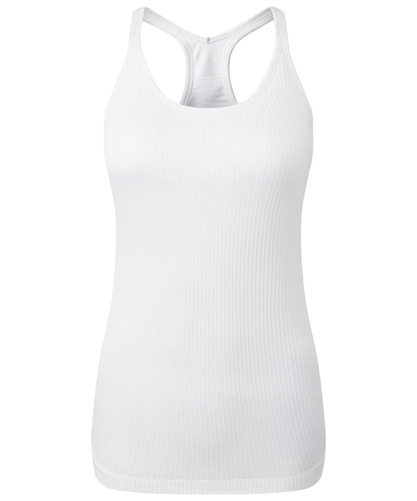 White - Women's TriDri® seamless '3D fit' multi-sport sculpt vest with secret support Vests TriDri® Activewear & Performance, Back to the Gym, Exclusives, Leggings, On-Trend Activewear, Plus Sizes, Rebrandable, Sports & Leisure, T-Shirts & Vests Schoolwear Centres