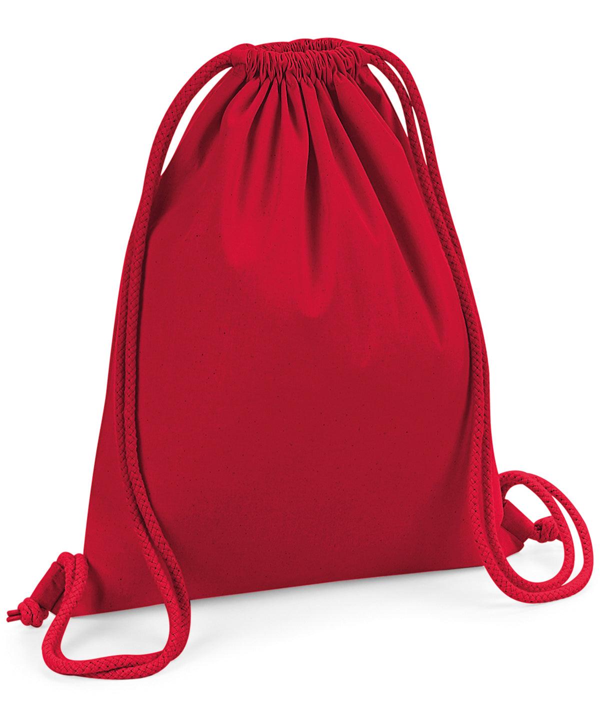 Classic Red - Organic premium cotton gymsac Bags Westford Mill Bags & Luggage, Organic & Conscious Schoolwear Centres