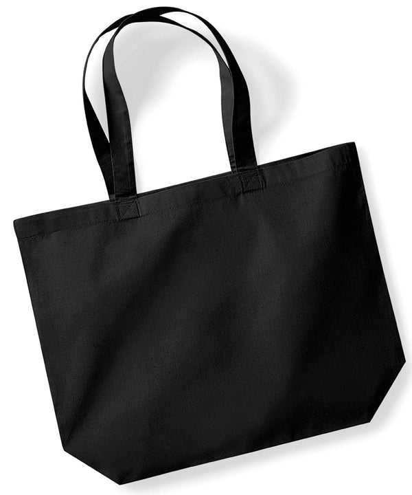 Black - Organic premium cotton maxi tote Bags Westford Mill Bags & Luggage, Must Haves, Next Gen, Organic & Conscious, Rebrandable Schoolwear Centres