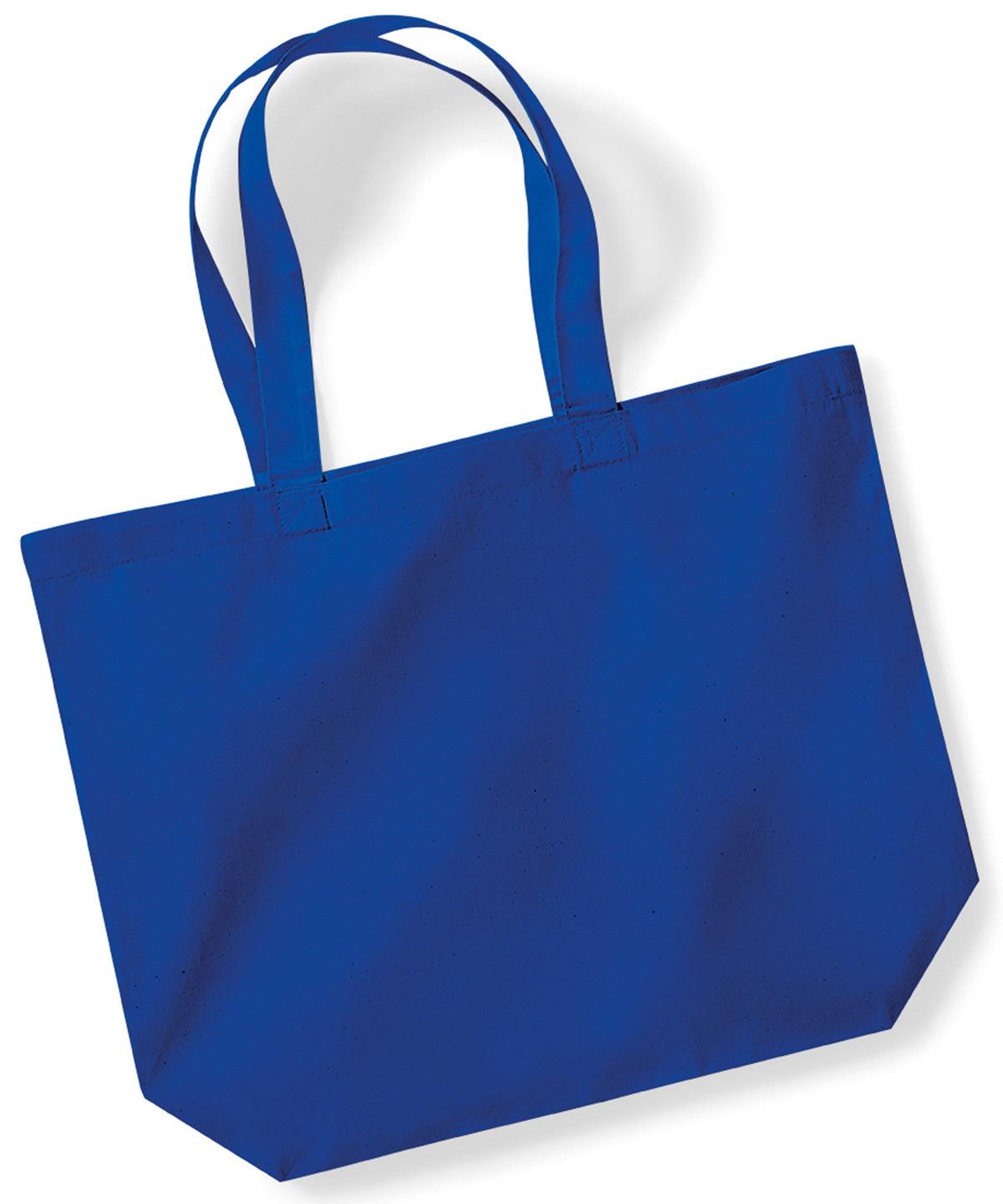 Bright Royal - Organic premium cotton maxi tote Bags Westford Mill Bags & Luggage, Must Haves, Next Gen, Organic & Conscious, Rebrandable Schoolwear Centres