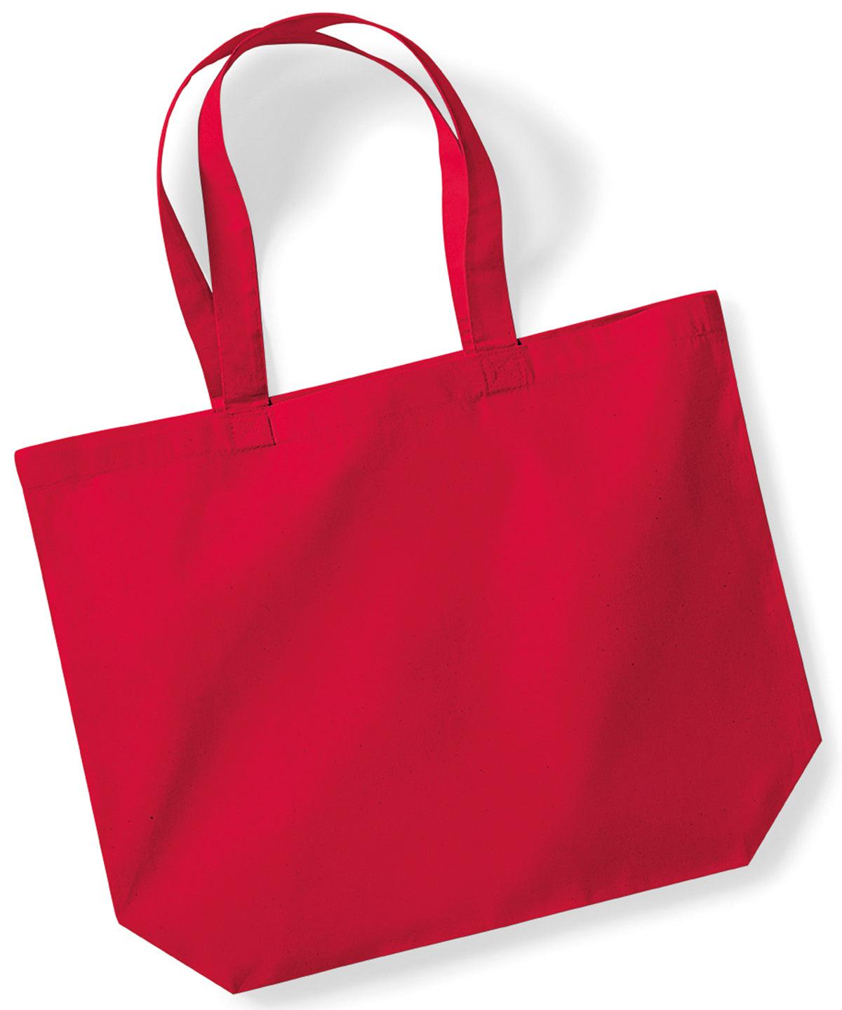 Classic Red - Organic premium cotton maxi tote Bags Westford Mill Bags & Luggage, Must Haves, Next Gen, Organic & Conscious, Rebrandable Schoolwear Centres