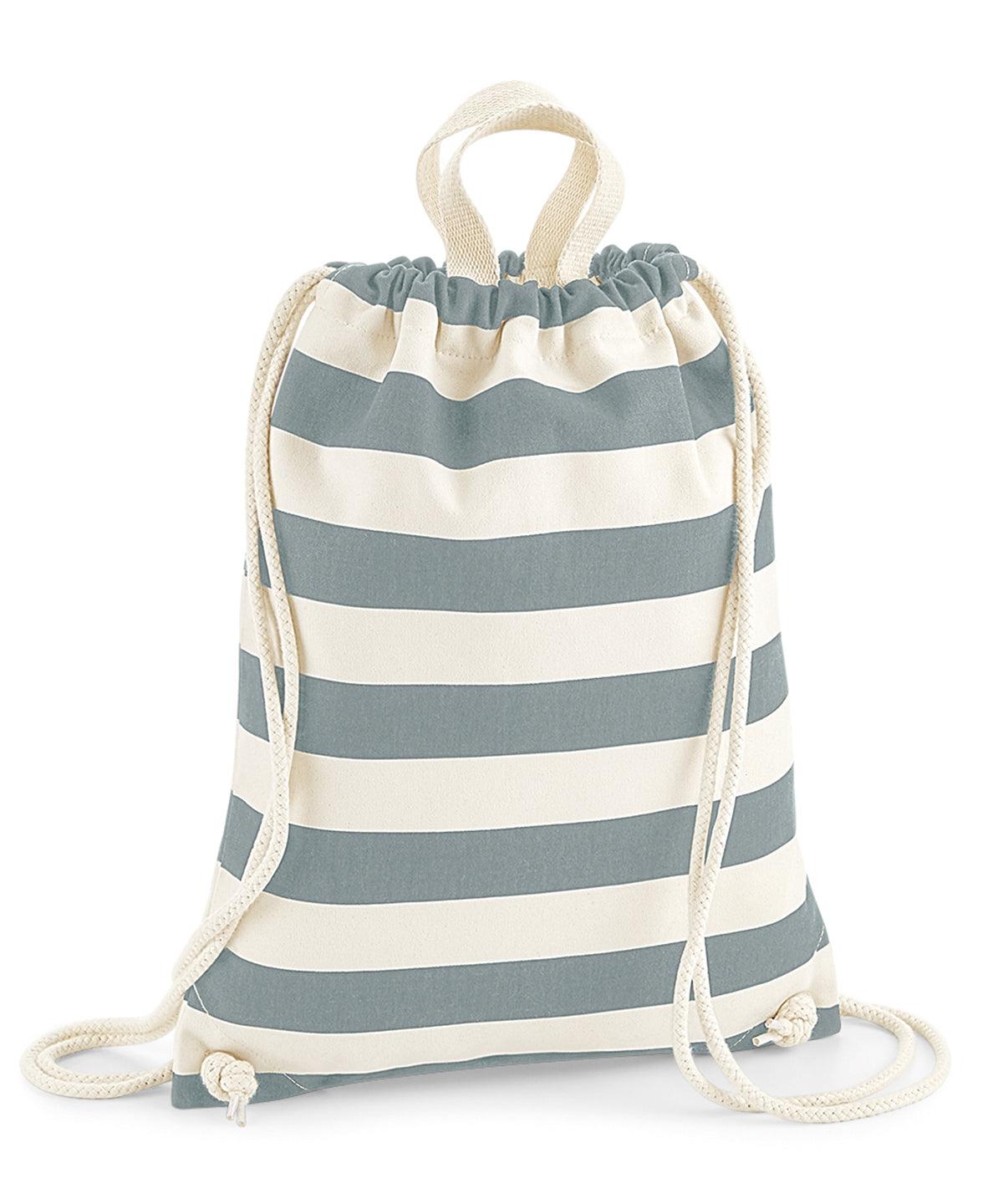 Natural/Grey - Nautical gymsac Bags Westford Mill Bags & Luggage, Holiday Season, Rebrandable, Summer Accessories Schoolwear Centres