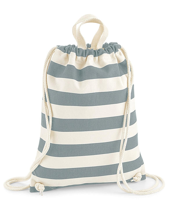 Natural/Grey - Nautical gymsac Bags Westford Mill Bags & Luggage, Holiday Season, Rebrandable, Summer Accessories Schoolwear Centres