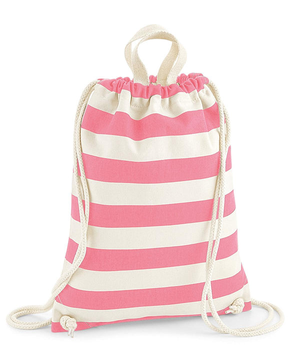 Natural/Pink - Nautical gymsac Bags Westford Mill Bags & Luggage, Holiday Season, Rebrandable, Summer Accessories Schoolwear Centres