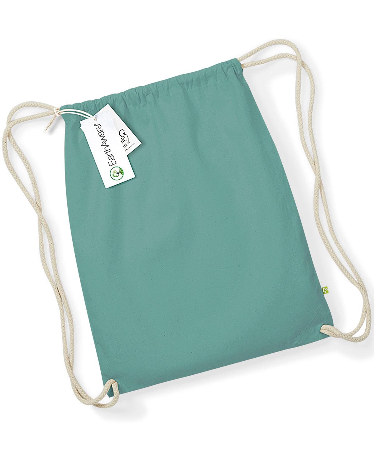 Sage Green - EarthAware® organic gymsac Bags Westford Mill Bags & Luggage, New Colours For 2022, Organic & Conscious Schoolwear Centres