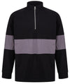 Black/Charcoal - Panelled ¼ zip Sweatshirts Front Row Rebrandable, Sweatshirts Schoolwear Centres