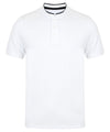 White/Bright Navy - Stand collar stretch polo shirt Polos Front Row Polos & Casual, Raladeal - Recently Added Schoolwear Centres