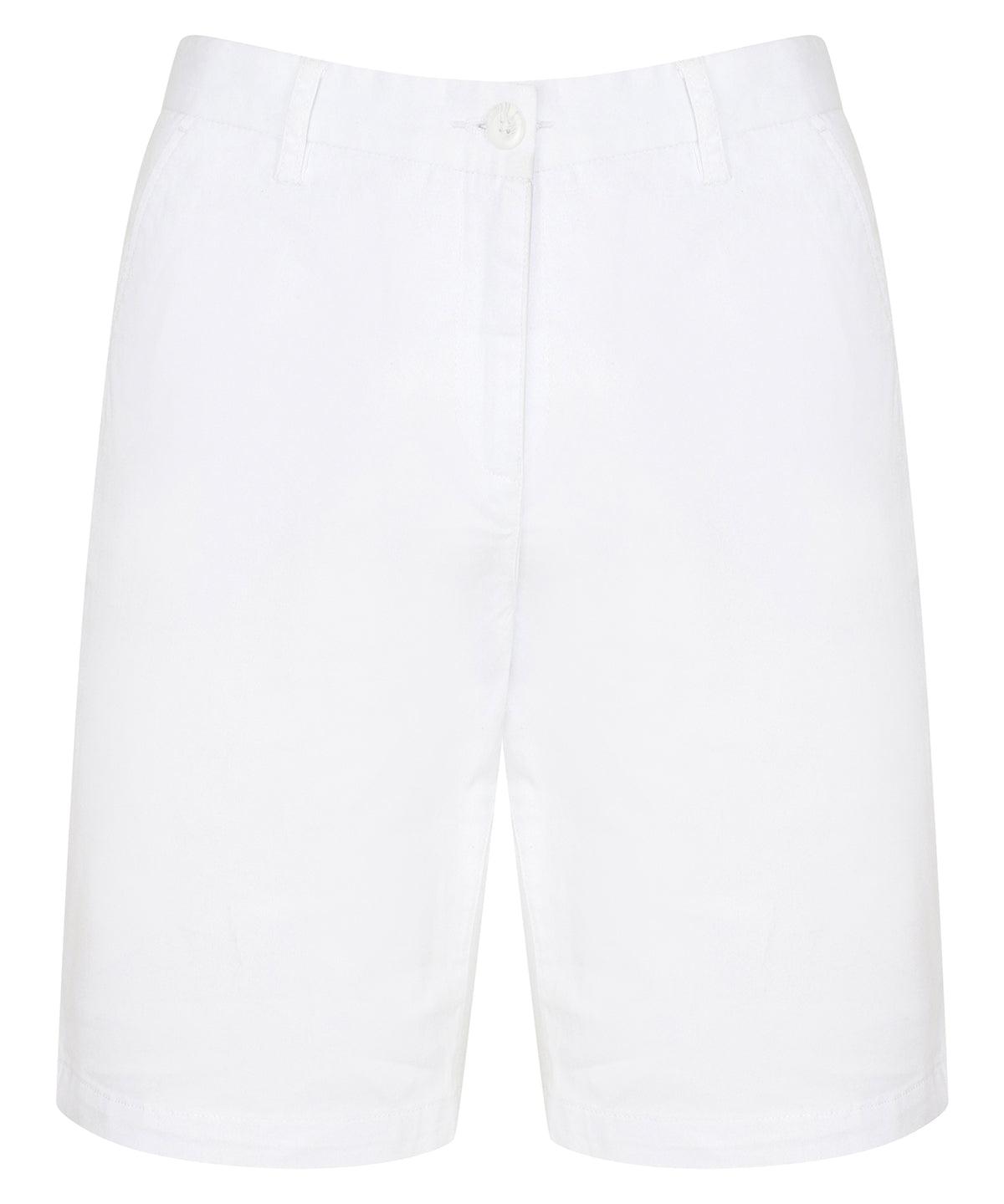 White - Stretch chino shorts Shorts Front Row Plus Sizes, Raladeal - Recently Added, Rebrandable, Trousers & Shorts, Workwear Schoolwear Centres