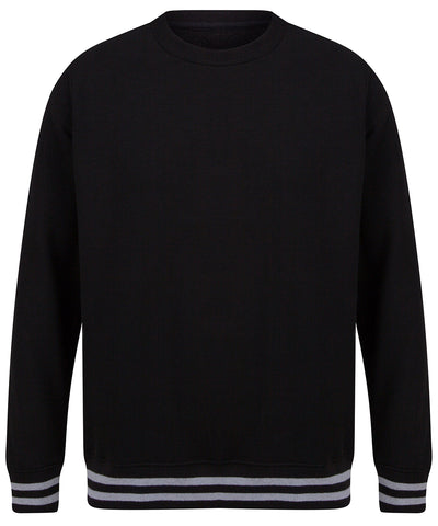 Sweatshirt with striped cuffs 