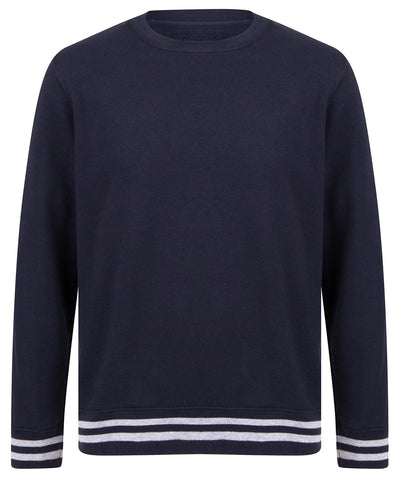 Sweatshirt with striped cuffs 