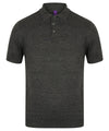 Grey Marl - Knitted short sleeve top Polos Henbury Knitwear, Polos & Casual, Rebrandable, Sale Schoolwear Centres