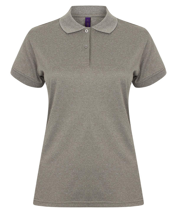 Heather Grey - Women's Coolplus® polo shirt Polos Henbury Must Haves, Plus Sizes, Polos & Casual, Raladeal - Recently Added, Safe to wash at 60 degrees, Women's Fashion Schoolwear Centres