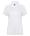 White* - Women's stretch polo shirt with wicking finish (slim fit) Polos Henbury Polos & Casual, Raladeal - Recently Added Schoolwear Centres