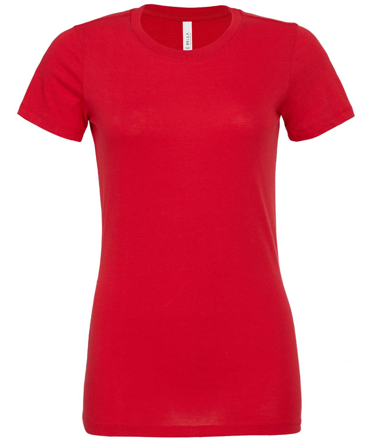 Red - Women's relaxed Jersey short sleeve tee T-Shirts Bella Canvas New Colours For 2022, Rebrandable, T-Shirts & Vests, Women's Fashion Schoolwear Centres