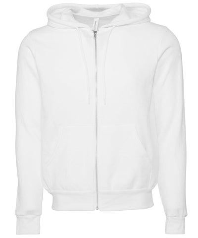 DTG White - Unisex polycotton fleece full-zip hoodie Hoodies Bella Canvas Freshers Week, Hoodies, Hyperbrights and Neons, Must Haves, New Colours For 2022, Rebrandable Schoolwear Centres