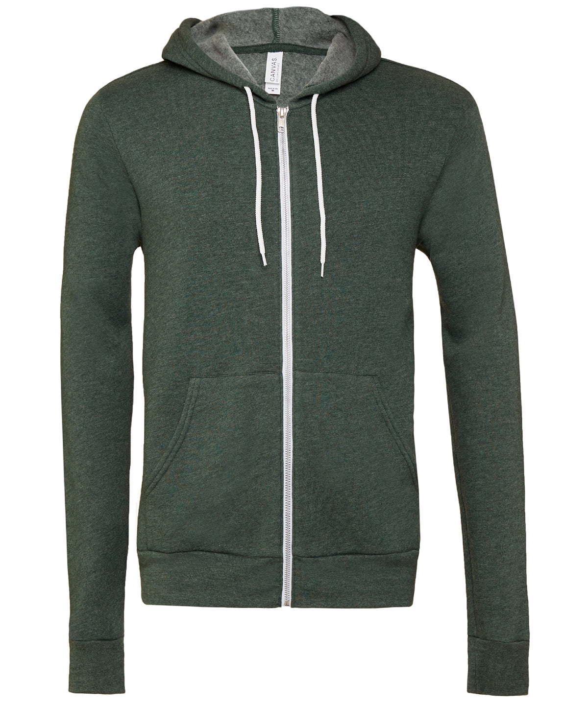 Unisex polycotton fleece full-zip hoodie