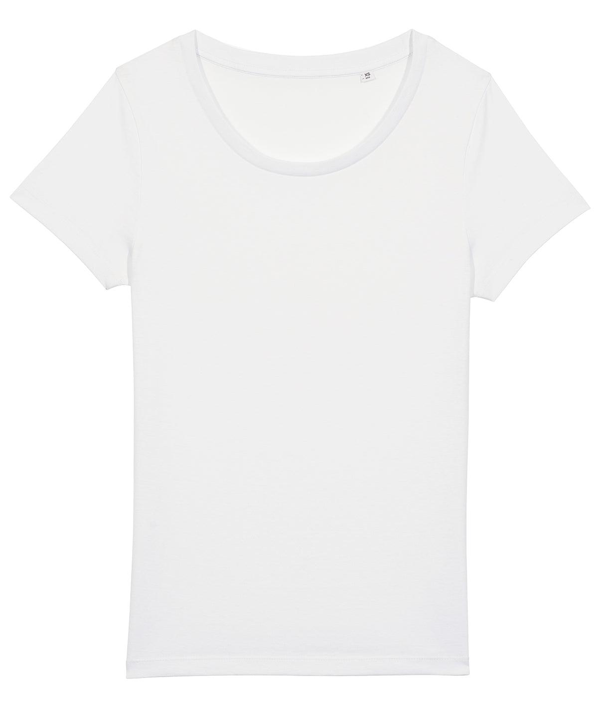 White* - Women's Stella Jazzer the essential t-shirt (STTW039) T-Shirts Stanley/Stella Exclusives, New Colours For 2022, Organic & Conscious, Plus Sizes, Raladeal - Recently Added, Raladeal - Stanley Stella, Rebrandable, Stanley/ Stella, T-Shirts & Vests Schoolwear Centres