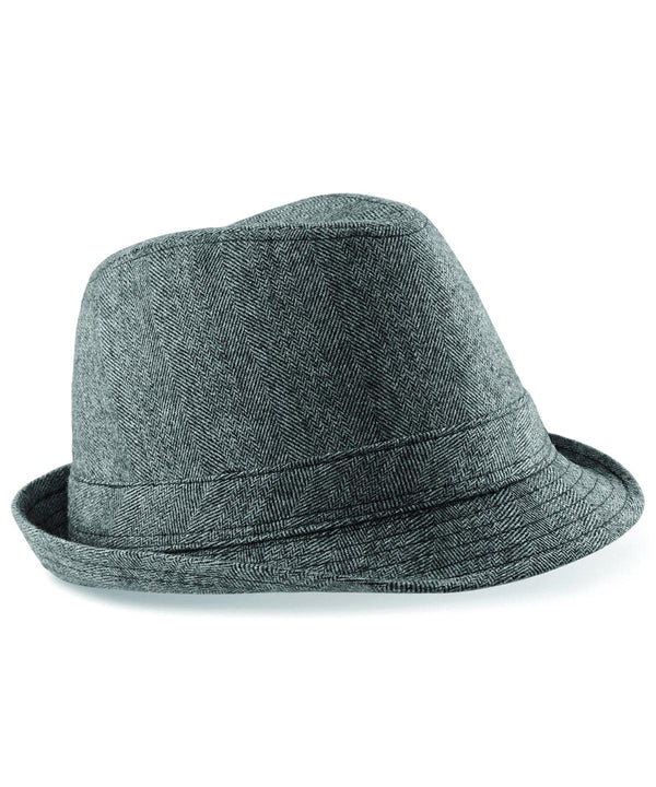 Grey - Urban trilby Hats Beechfield Headwear, Raladeal - High Stock Schoolwear Centres