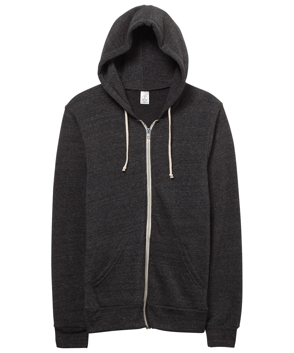 Eco Light Grey (Eco Oatmeal) - Rocky eco-fleece zip hoodie Hoodies Last Chance to Buy Alternative Apparel, Hoodies, Organic & Conscious Schoolwear Centres