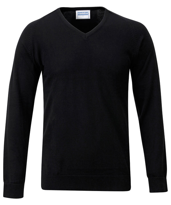 V-neck fully fashioned jumper