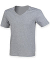 Heather Grey - Wide v-neck t-shirt T-Shirts SF T-Shirts & Vests Schoolwear Centres