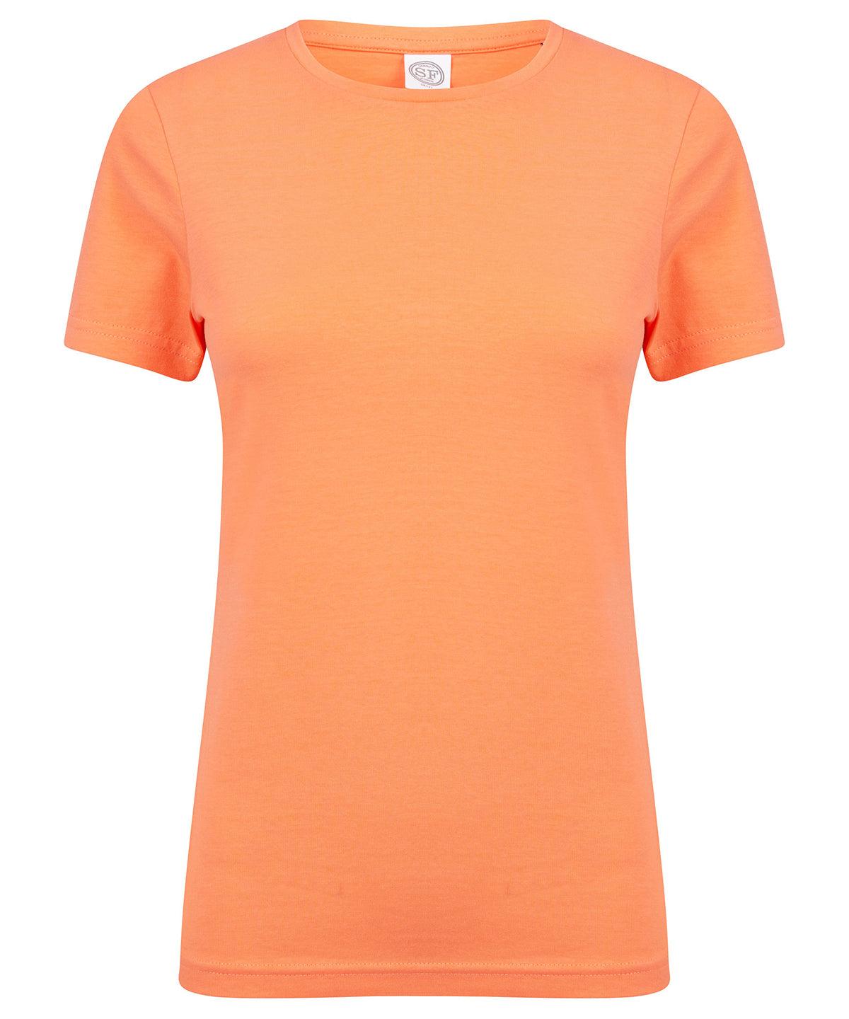 Coral - Feel good women's stretch t-shirt T-Shirts SF Must Haves, Raladeal - Recently Added, Rebrandable, T-Shirts & Vests, Women's Fashion Schoolwear Centres