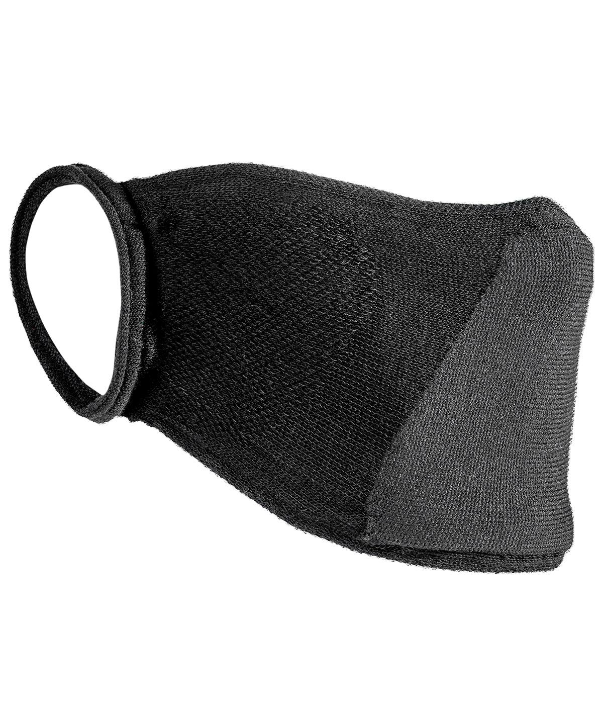 Black - Natural yarn antibac face mask (Non-PPE) (pack of 10) Face Covers Result Essential Hygiene PPE Face Covers, Personal Protection, Selected Protectivewear Schoolwear Centres