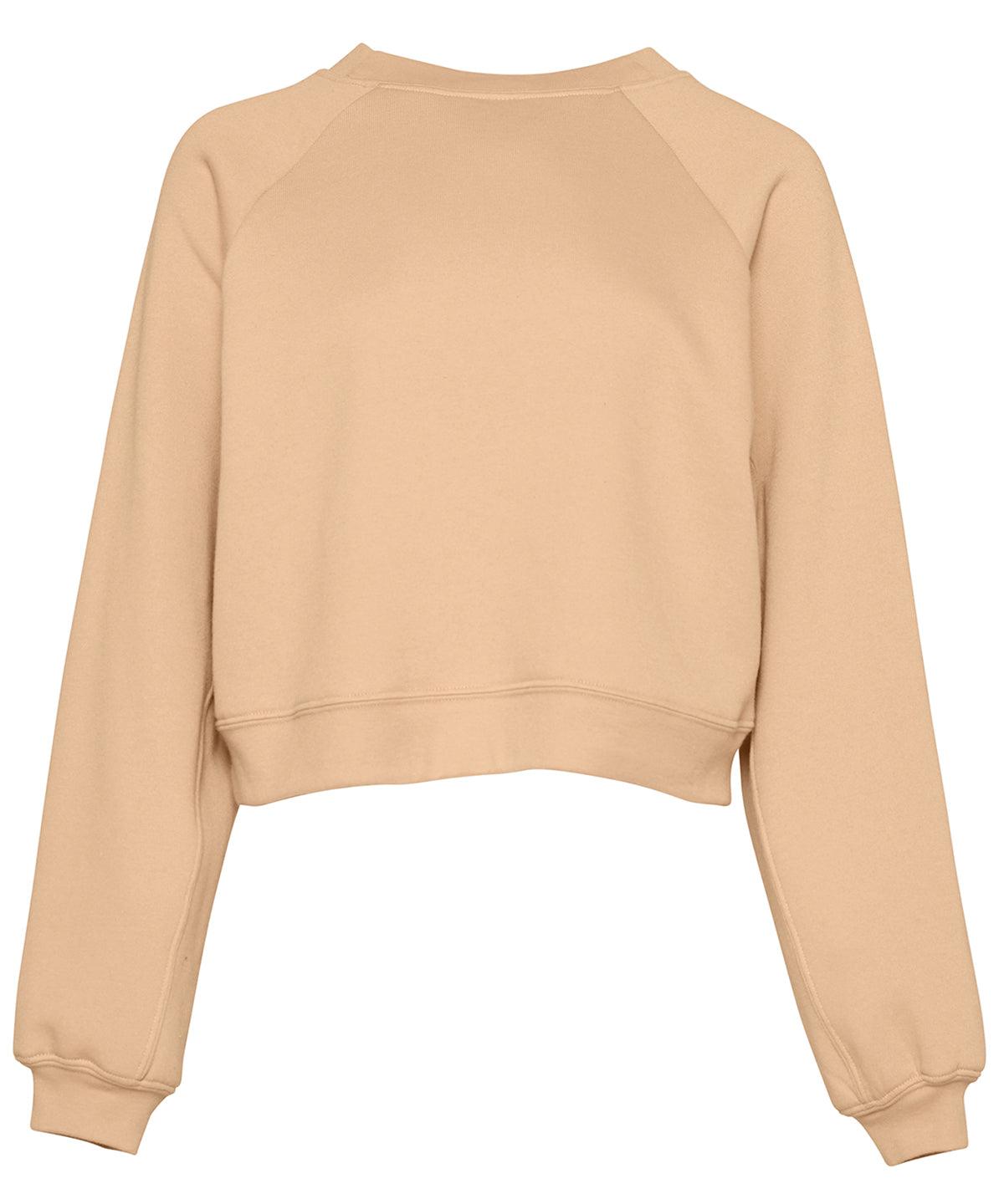 Heather Sand Dune - Women's raglan pullover fleece Sweatshirts Bella Canvas Street Casual, Sweatshirts Schoolwear Centres