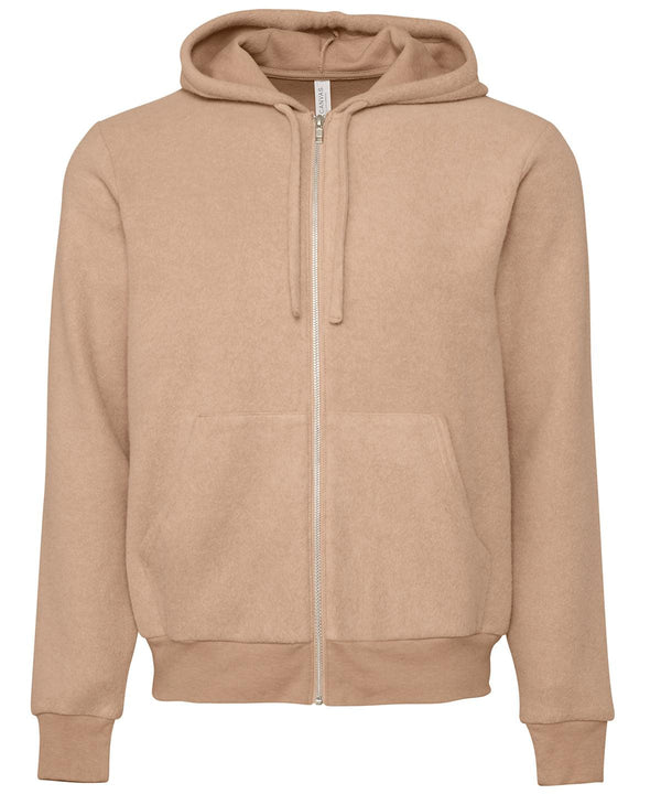 Heather Oatmeal - Unisex sueded fleece full-zip hoodie Hoodies Bella Canvas Hoodies, Luxe Streetwear, Merch, Must Haves, Street Casual Schoolwear Centres