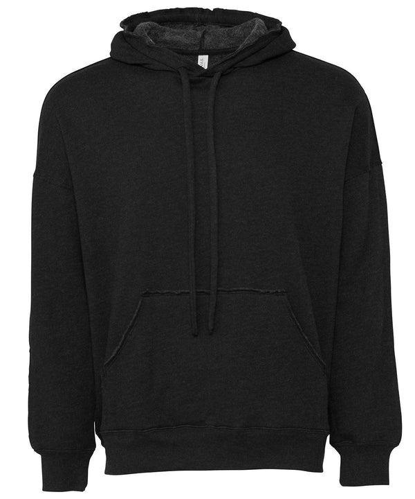Black Heather - Unisex raw-seam hoodie Hoodies Bella Canvas Hoodies, Luxe Streetwear, Merch, Street Casual Schoolwear Centres