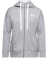 Steel Medium Heather/White - Women’s Rival fleece full-zip hoodie Hoodies Under Armour Activewear & Performance, Exclusives, Hoodies, Must Haves, New Sizes for 2021, Outdoor Sports, Premium, Premium Sports, Sports & Leisure Schoolwear Centres