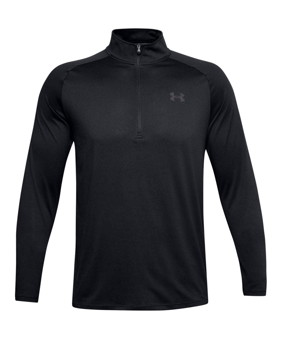 Black/Charcoal - Tech™ 2.0 1/2 zip long sleeve Sports Overtops Under Armour Activewear & Performance, Back to the Gym, Exclusives, Gymwear, Must Haves, New Sizes for 2021, Outdoor Sports, Plus Sizes, Premium, Premium Sports, Sports & Leisure, Team Sportswear Schoolwear Centres