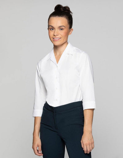 Twin Pack 3/4 Sleeve Blouse | White | Blue - Schoolwear Centres | School Uniforms near me