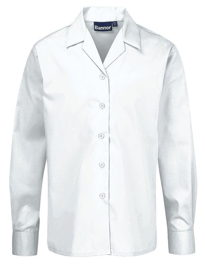 Girls 2pk Long Sleeve (Non Iron) Revere Collar Blouse - Schoolwear Centres | School Uniform Centres