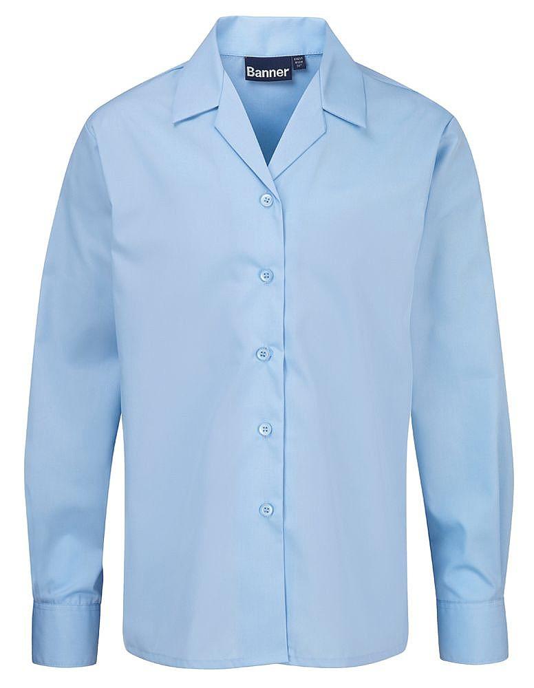 Girls 2pk Long Sleeve (Non Iron) Revere Collar Blouse - Schoolwear Centres | School Uniform Centres