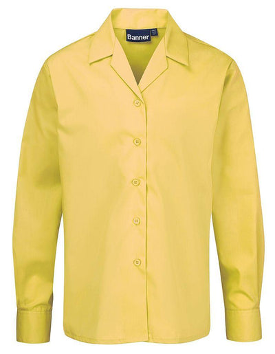 Girls 2pk Long Sleeve (Non Iron) Revere Collar Blouse - Schoolwear Centres | School Uniform Centres
